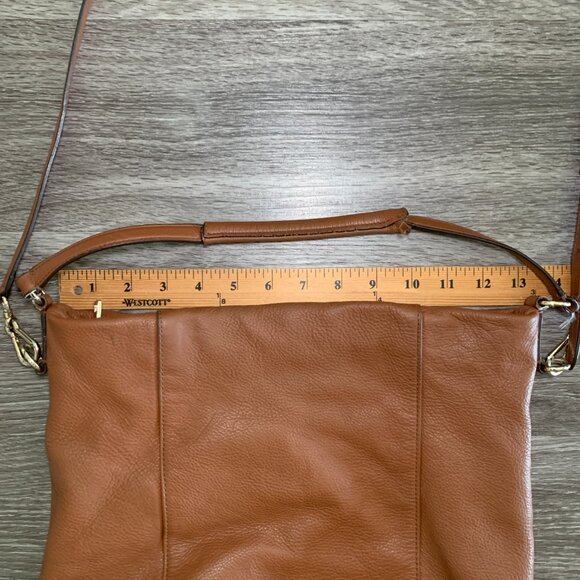 Womens Coach Isabelle Brown Pebbled Leather Shoulder Zip Bag Purse F34511 - Picture 8 of 12